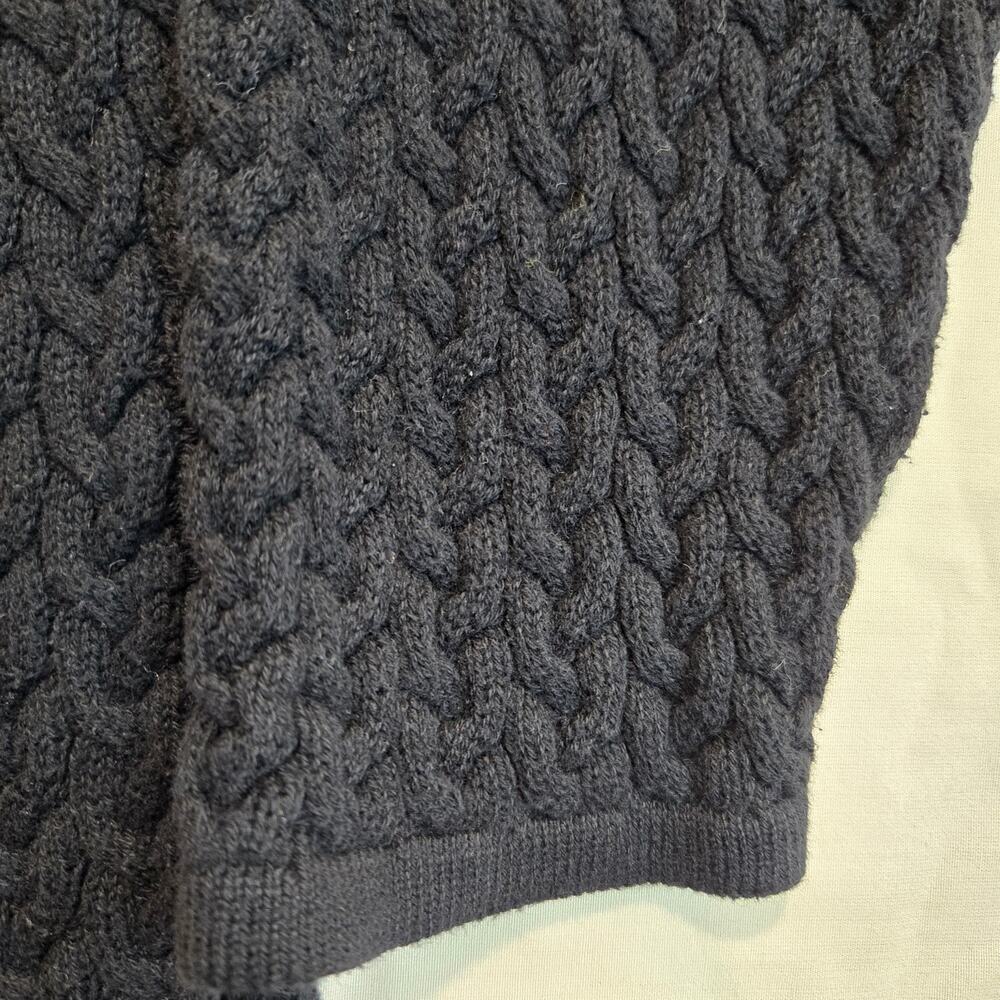 Vtg Worthington Black Long Sleeve Cable Knit Pullover Sweater Sz XL Minimalist - Picture 3 of 8